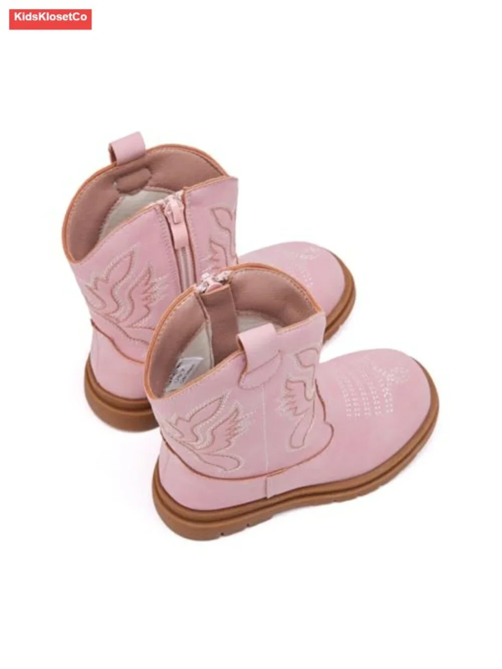Toddler Cowboy Cowgirl Boots Round Toe Mid Calf Booties Western